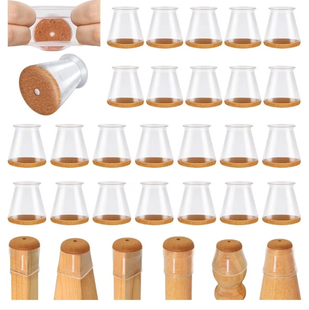 Chair leg floor protectors 24 pk